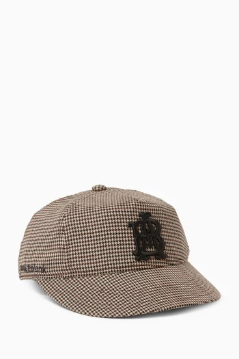 Monogram Cap in Wool-blend