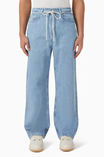 بنطال جينز بقصة فضفاضة دينم