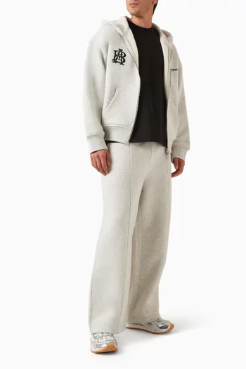 تي شيرت بياقة عالية وشعار الماركة قطن جيرسيه