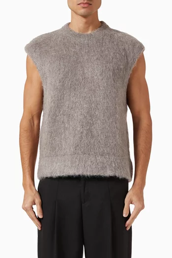 Brushed Vest in Wool-blend