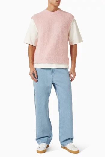 Brushed Vest in Wool-blend