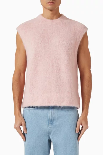 Brushed Vest in Wool-blend