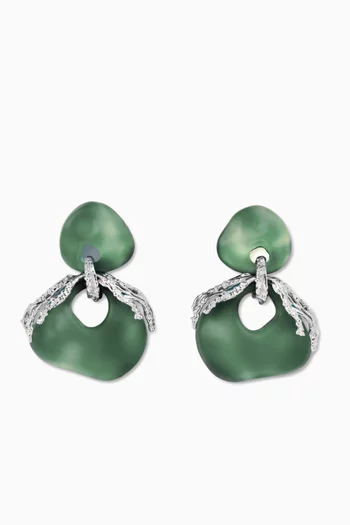 Ember Earrings in Rhodium-plated Brass