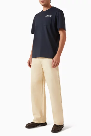 Embroidered-logo T-shirt