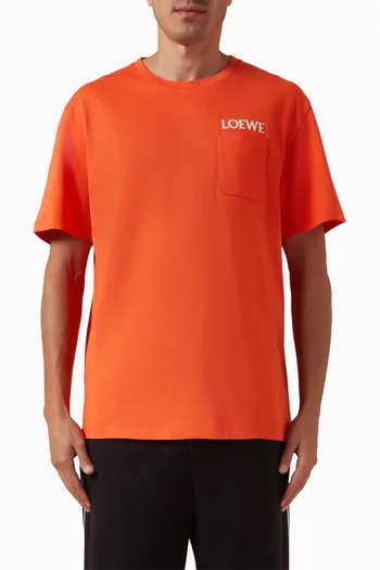 Embroidered-logo T-shirt