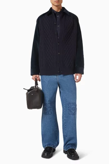 Hybrid Overshirt in Cotton-Wool