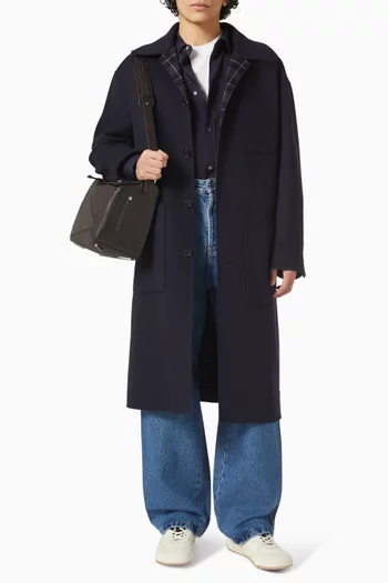 Embroidered Logo Coat