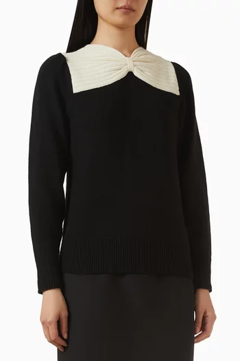 Bow Sweater in Wool