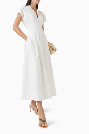 Farlow Midi Dress in Cotton Blend