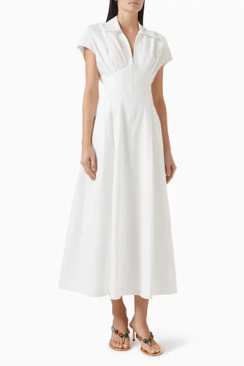 Farlow Midi Dress in Cotton Blend