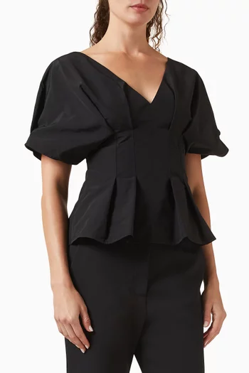 Rozen Top in Cotton Faille