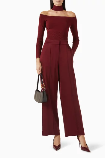 بلوزة ليلا بأكتاف مكشوفة مزيج رايون