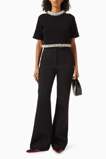 Ozelle Embellished Knit Top in Viscose Blend