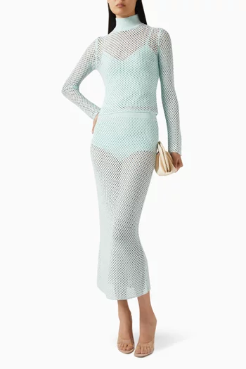 تنورة ديميتري نسيج شبكي شفاف