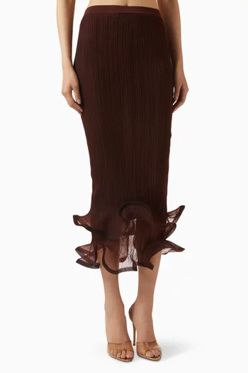 Kelso Knit Skirt in Sheer Plissé