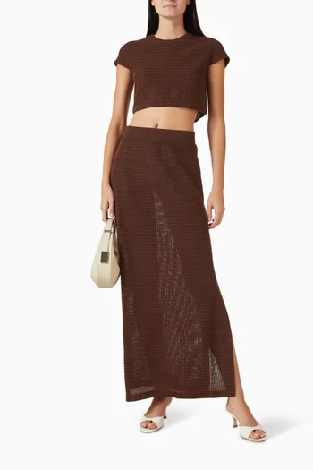 Lidie Crop Top in Viscose Blend