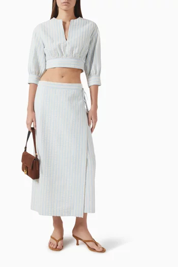 Noralie Crop Shirt in Cotton Blend