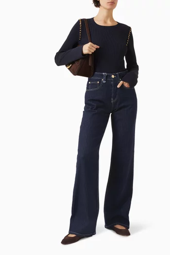 بلوزة ميلوني مطرزة بالخرز