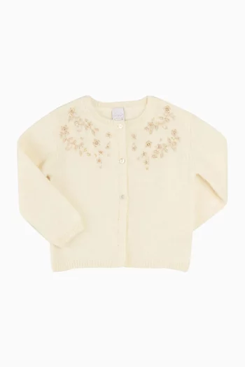 Gold Embroidered Cardigan