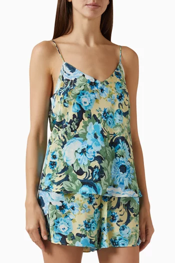 طقم إيل كاميسول حرير وكريب صيني