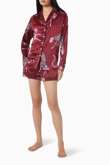 طقم بيجاما ألبا حرير وستان