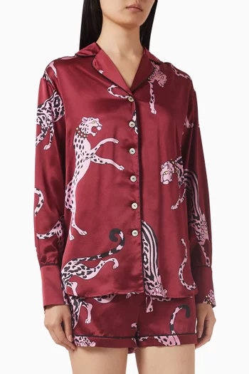 طقم بيجاما ألبا حرير وستان