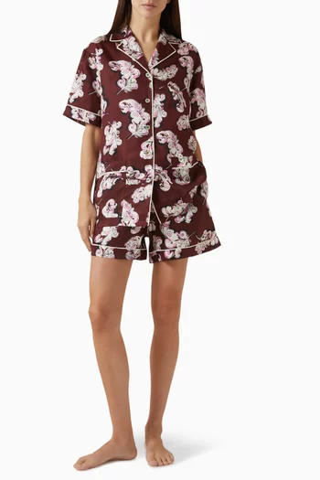 طقم بيجاما إنجو حرير تويل