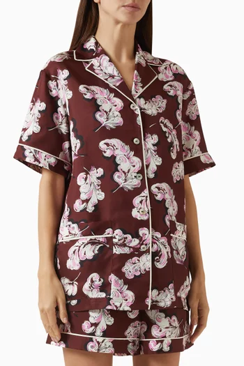 طقم بيجاما إنجو حرير تويل