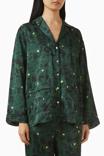 قميص ألبا حرير شارموز