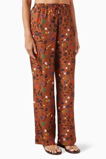 بنطال أوريليا حرير تويل