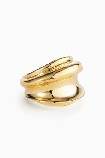 Leona Ring in 14kt Gold-plated Brass