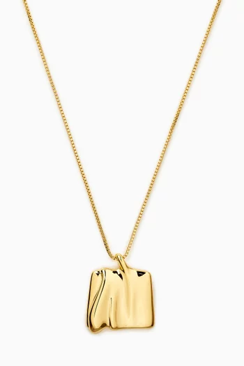 Sundra Pendant Necklace in 14kt Gold-plated Brass