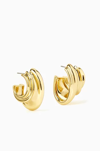 Leona Hoop Earrings in 14kt Gold-plated Brass