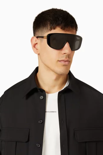 Rectangular Sunglasses in Acetate