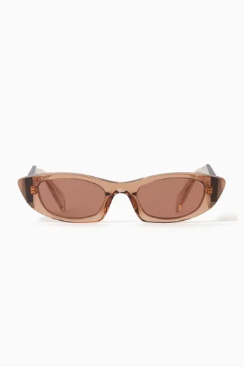 Oval Sunglasses in Acetate