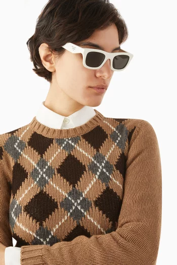 Rectangle Sunglasses in Acetate