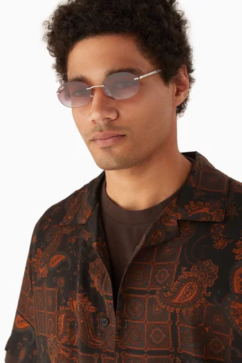 Oval Sunglasses in Metal