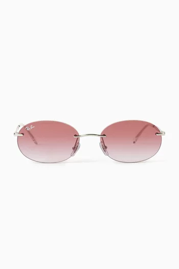 Oval Sunglasses in Metal