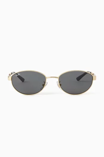 Oval Sunglasses in Metal