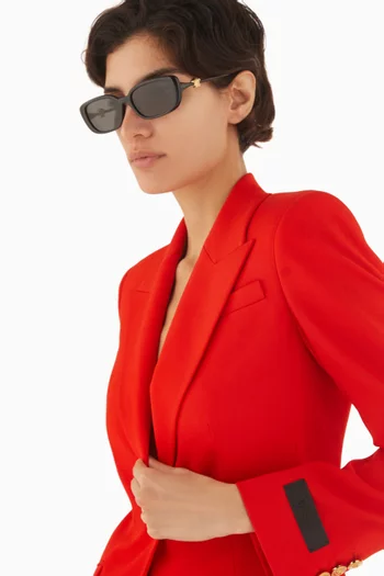 Medusa Rectangular Sunglasses in Acetate