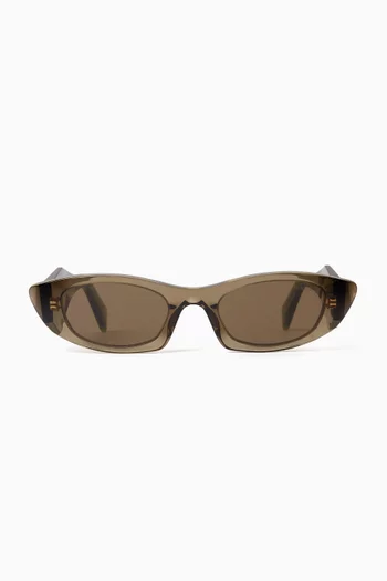 Oval Sunglasses in Acetate