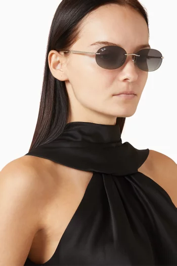 Oval Sunglasses in Metal