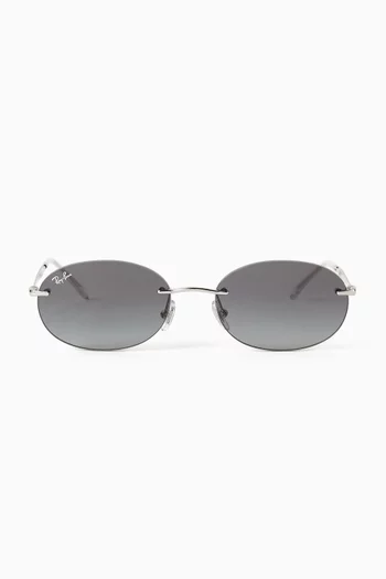 Oval Sunglasses in Metal
