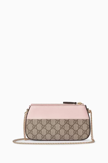 Mini Marmont Bi-colour Bag in GG Canvas