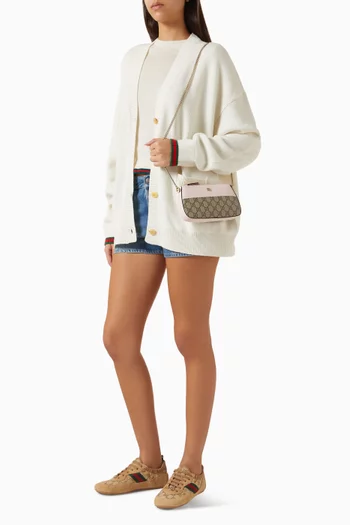 Mini Marmont Bi-colour Bag in GG Canvas