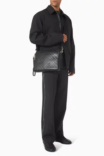 Medium GG Emblem Crossbody Bag in Leather