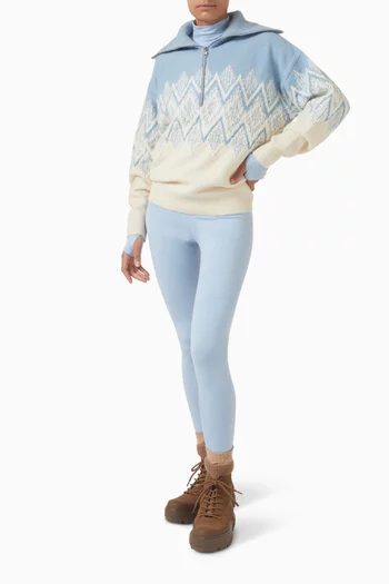 Hedda Fairisle Half-zip Sweater in Knit