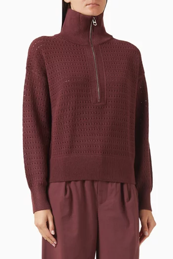Darla Half-zip Sweater in Knit