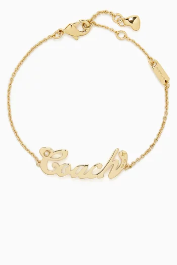 سوار بحلية شعار الماركة نحاس مطلي