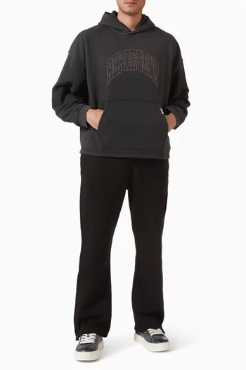 Logo Embellished Hoodie in Cotton
